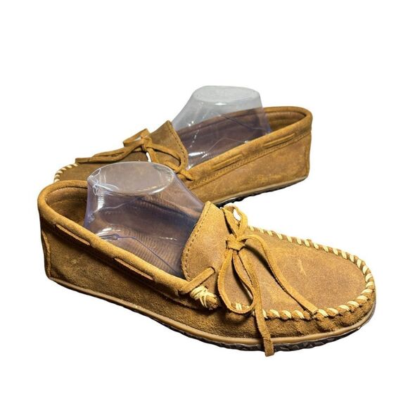Women’s Minnetonka Moc slip on shoes size 10 brown - Picture 3 of 5